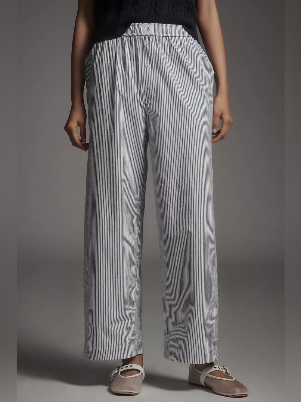 Anthropologie NEW! Wren Boxer Pants Wide Leg 100% Cotton